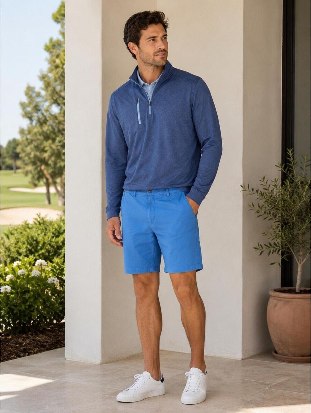 Peter Millar Crown Sport Blue Performance 1/4 Zip XL